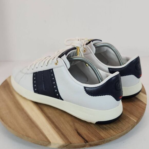 Cole Haan GrandPrø Tennis Sneaker Men's Size 10 M White & Blue - Picture 6 of 12